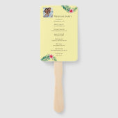 Tropische bloemen bruiloft thema handwaaier (Achterkant)