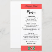 Tropische Bloemen bruiloft thema kaart (Voorkant / Achterkant)