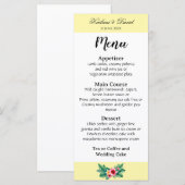 Tropische Bloemen bruiloft thema kaart (Voorkant / Achterkant)