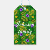 tropische bloemen cadeaulabel (Voorkant)