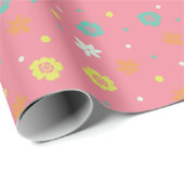 Tropische bloemen cadeaupapier (Rol Hoek)