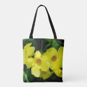 Tropische bloemen Canvas tas (Achterkant)
