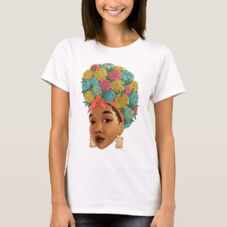 Tropische Bloemen Caribisch Meisje T-shirt