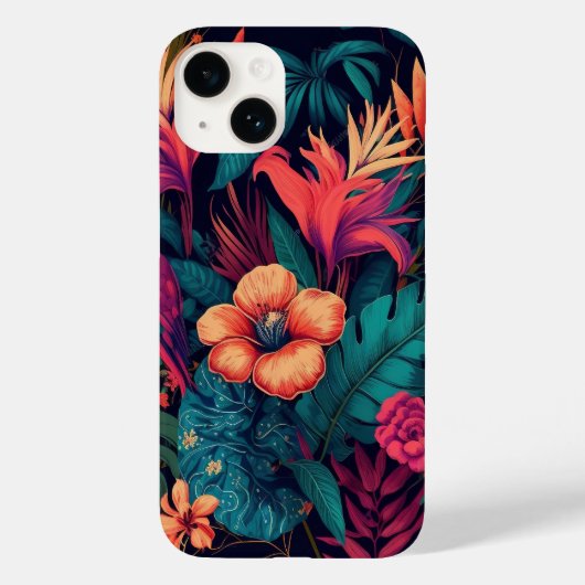 Tropische bloemen Case-Mate iPhone case (Achterkant)