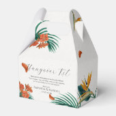 Tropische Bloemen Classy Bruiloft Bedankdoosjes (Achterkant)