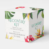Tropische bloemen Classy Wedding Recovery Kit Bedankdoosjes (Voorkant Zijde)