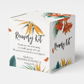 Tropische bloemen Classy Wedding Recovery Kit Bedankdoosjes (Voorkant Zijde)