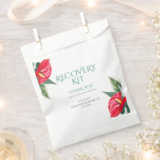 Tropische Bloemen Classy Wedding Recovery Kit Favo Bedankzakje (Geknipt)