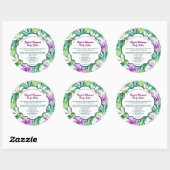 Tropische Bloemen Cosmetica en Huidproducten Ronde Sticker (Vel)