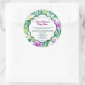 Tropische Bloemen Cosmetica en Huidproducten Ronde Sticker (Tas)