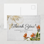 tropische bloemen dank u briefkaart (Voorkant / Achterkant)