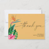 Tropische bloemen - dank u vrijgezellenfeest bedankkaart (Voorkant)