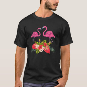 Tropische bloemen dierentuin t-shirt