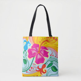 Tropische Bloemen door de Wind Tote Bag