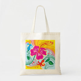 Tropische Bloemen door de Wind Tote Bag