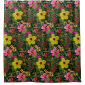 Tropische bloemen douchegordijn (Voorkant)