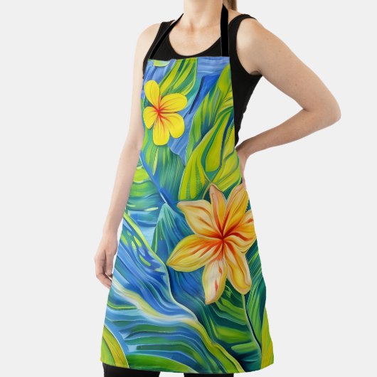 Tropische bloemen drie schort (Insitu)