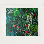 Tropische Bloemen Eiland Bruidsdouche Achtergrond Wandkleed (Voorkant (horizontaal))