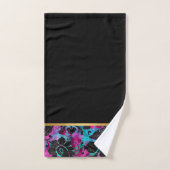 TROPISCHE BLOEMEN ELEGANTIE ZWARTE BADKAMER HANDDO BAD HANDDOEK (Handdoek)