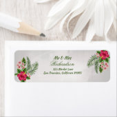 Tropische bloemen en Adresetiketten voor het huwel Etiket (Insitu)