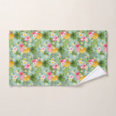 Tropische bloemen en ananassen bad handdoek (Handdoek)