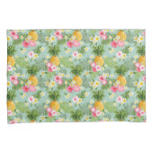 Tropische bloemen en ananassen kussensloop (Voorkant-Rechts)