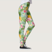 Tropische bloemen en ananassen leggings (Rechts)
