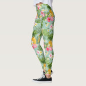 Tropische bloemen en ananassen leggings (Links)
