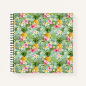 Tropische bloemen en ananassen notitieboek (Voorkant)