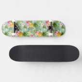 Tropische bloemen en ananassen skateboard (Horizontaal)