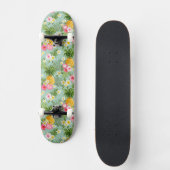 Tropische bloemen en ananassen skateboard (Voorkant)