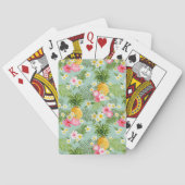 Tropische bloemen en ananassen speelkaarten (Achterkant)