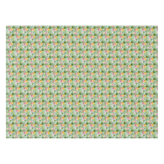 Tropische bloemen en ananassen tafelkleed (Voorkant (Horizontaal))