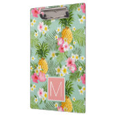 Tropische bloemen en ananassen | Voeg je Initiaal Klembord (Links)