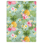 Tropische bloemen en ananassen | Voeg je Initiaal Klembord (Achterkant)