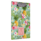 Tropische bloemen en ananassen | Voeg je Initiaal Klembord (Rechts)