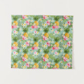 Tropische bloemen en ananassen wandkleed (Voorkant (horizontaal))