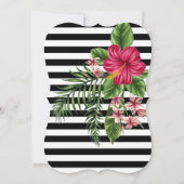 Tropische bloemen en bladeren Bridal Shower-uitnod Kaart (Achterkant)