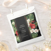 Tropische bloemen en bladeren donkere waterverf br bedankzakje (Geknipt)