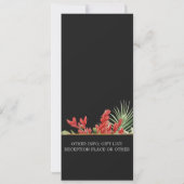 Tropische bloemen en bladeren donkere waterverf br kaart (Achterkant)