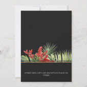 Tropische bloemen en bladeren donkere waterverf br kaart (Achterkant)