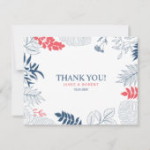 Tropische bloemen en bladeren frame kaart (Voorkant)