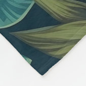 Tropische bloemen en bladeren met botervliegen fleece deken (Hoek)