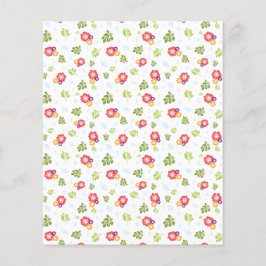 Tropische bloemen en bladeren met scrapboogpapier