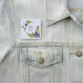 Tropische bloemen en bladeren Waterverf Naamplaatje (In situ)