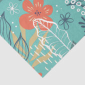 Tropische bloemen en bladpatroon tissuepapier (Detail)