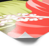 Tropische bloemen en flamingo's-32146 foto afdruk (Hoek)