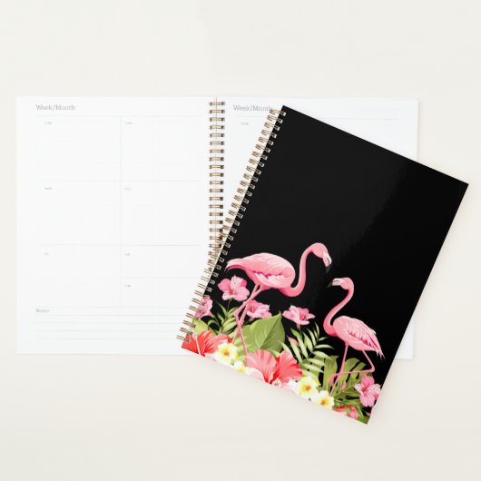 Tropische bloemen en flamingo's-32146 planner (Display)