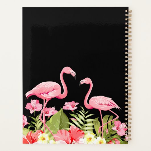 Tropische bloemen en flamingo's-32146 planner (Achterkant)