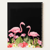 Tropische Bloemen en Flamingo's Ontwerp Planner (Achterkant)